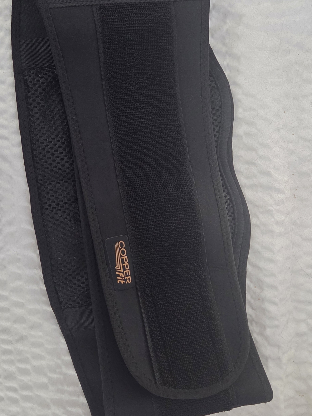 Copper Fit Men's Black Lumbar Support Belt - Adjustable Compression